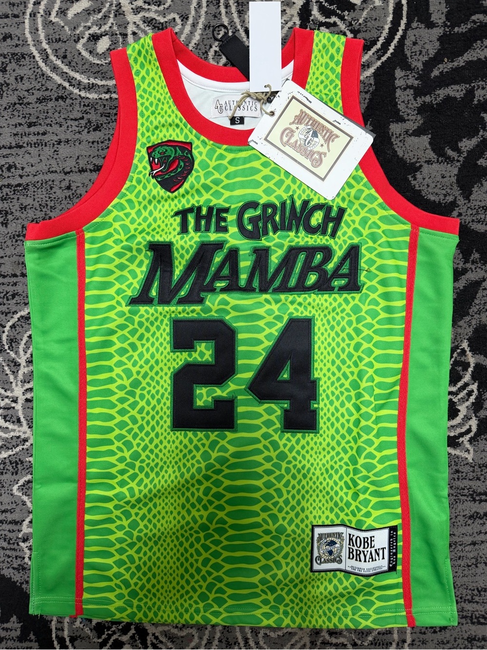 The Grinch Mamba 24 Men’s Jersey - Green/Red